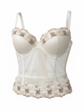 Bebe Selena Floral Bustier - size XS - NWT